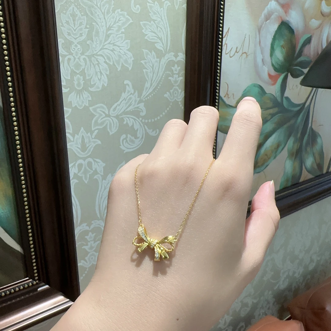 坠链均925银 公主蝴蝶结经典吊坠————2-79 DZ735