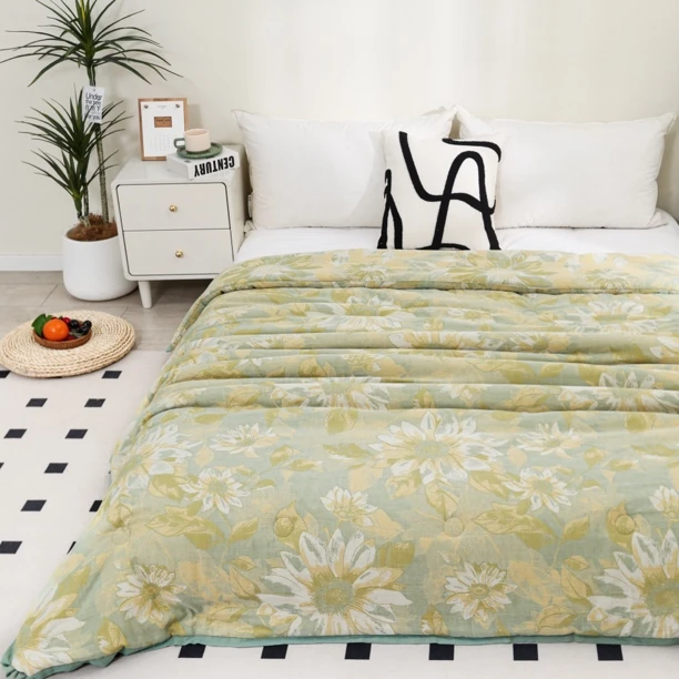 【花香】200*230 6斤 双人全棉双层纱加厚冬被