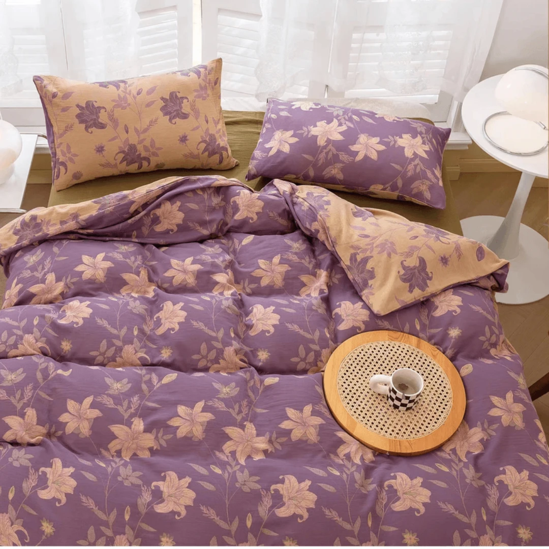 【紫百合】200*230 5.5斤 李官奇品牌双层纱大豆被