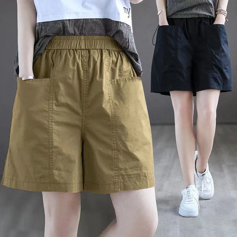 夏季大码韩版短裤女夏外穿高腰遮大腿显瘦百搭宽松五分休闲阔腿裤