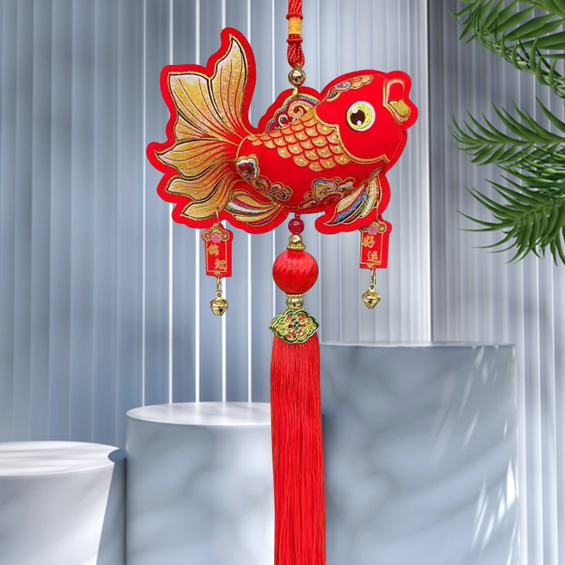 中国风吉祥锦鲤挂件室内门窗装饰乔迁大号年年有余挂饰2024新款