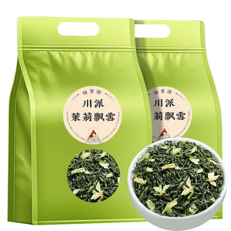 福茗源川派茉莉飘雪特级茉莉花茶2023新茶茶叶浓香型花茶袋装250g