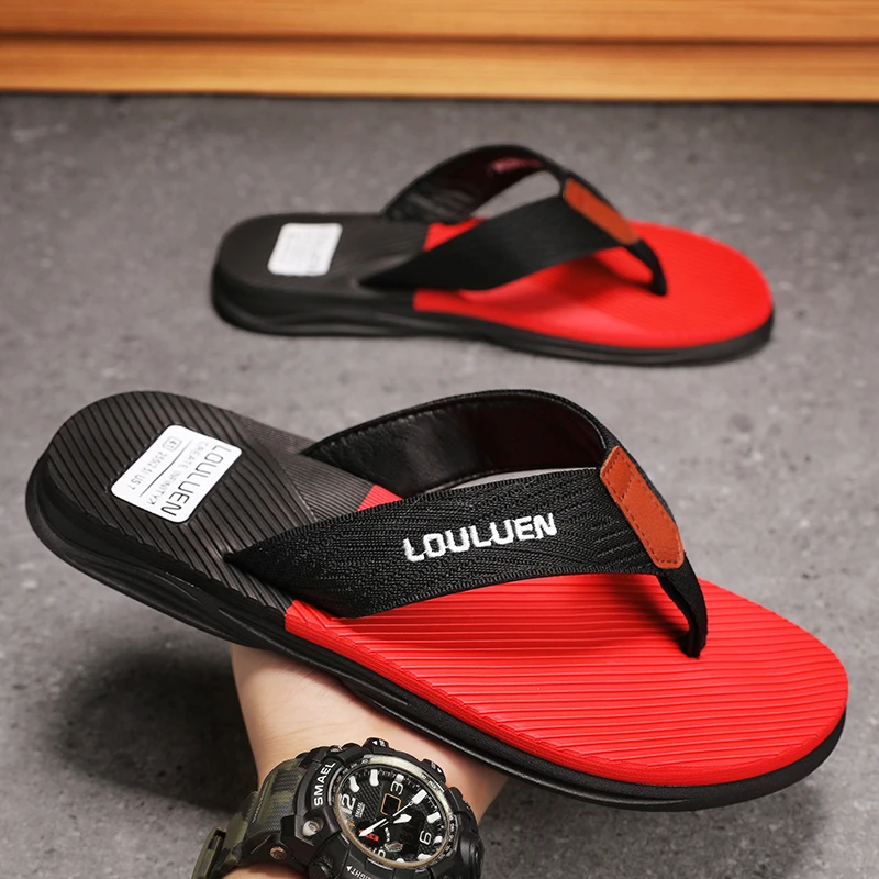 人字拖男织带厚底防水速干鞋带夏季外穿防滑夹脚韩版沙滩鞋 259