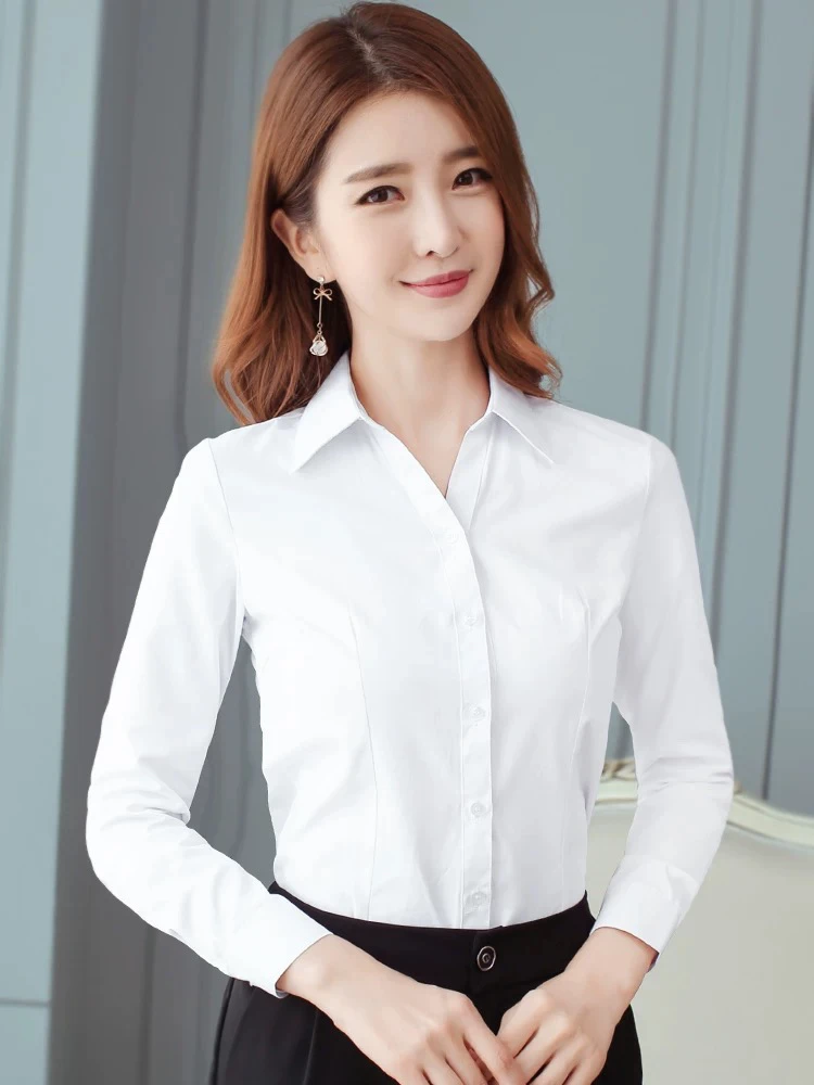 R 小龙女大码春秋长袖学生修身面试气质上班秋季韩版