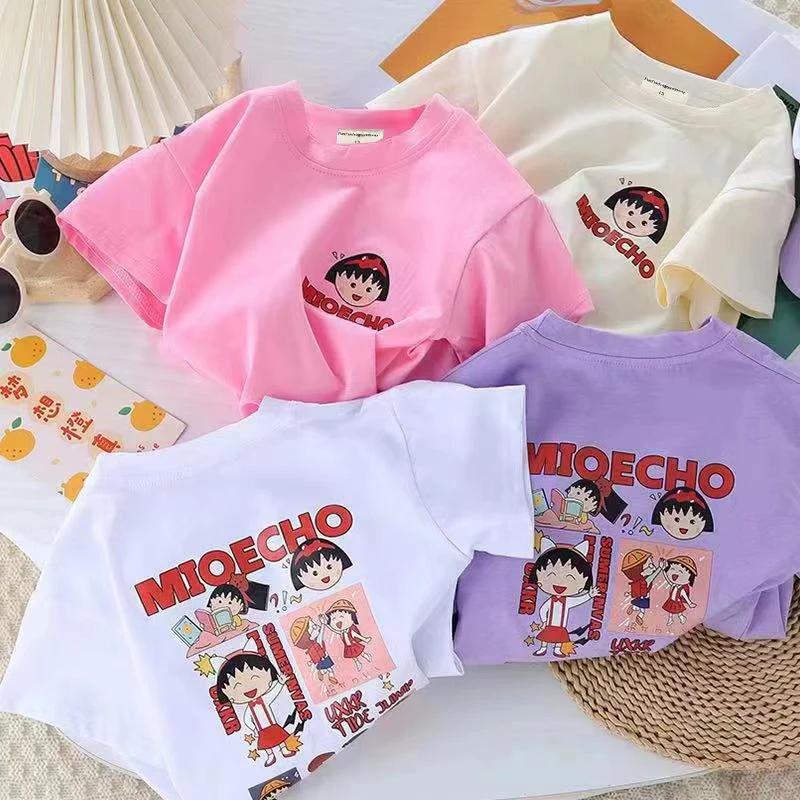 女童纯棉短袖T恤新款儿童夏季中小童宝宝小女孩半袖洋气圆领上衣