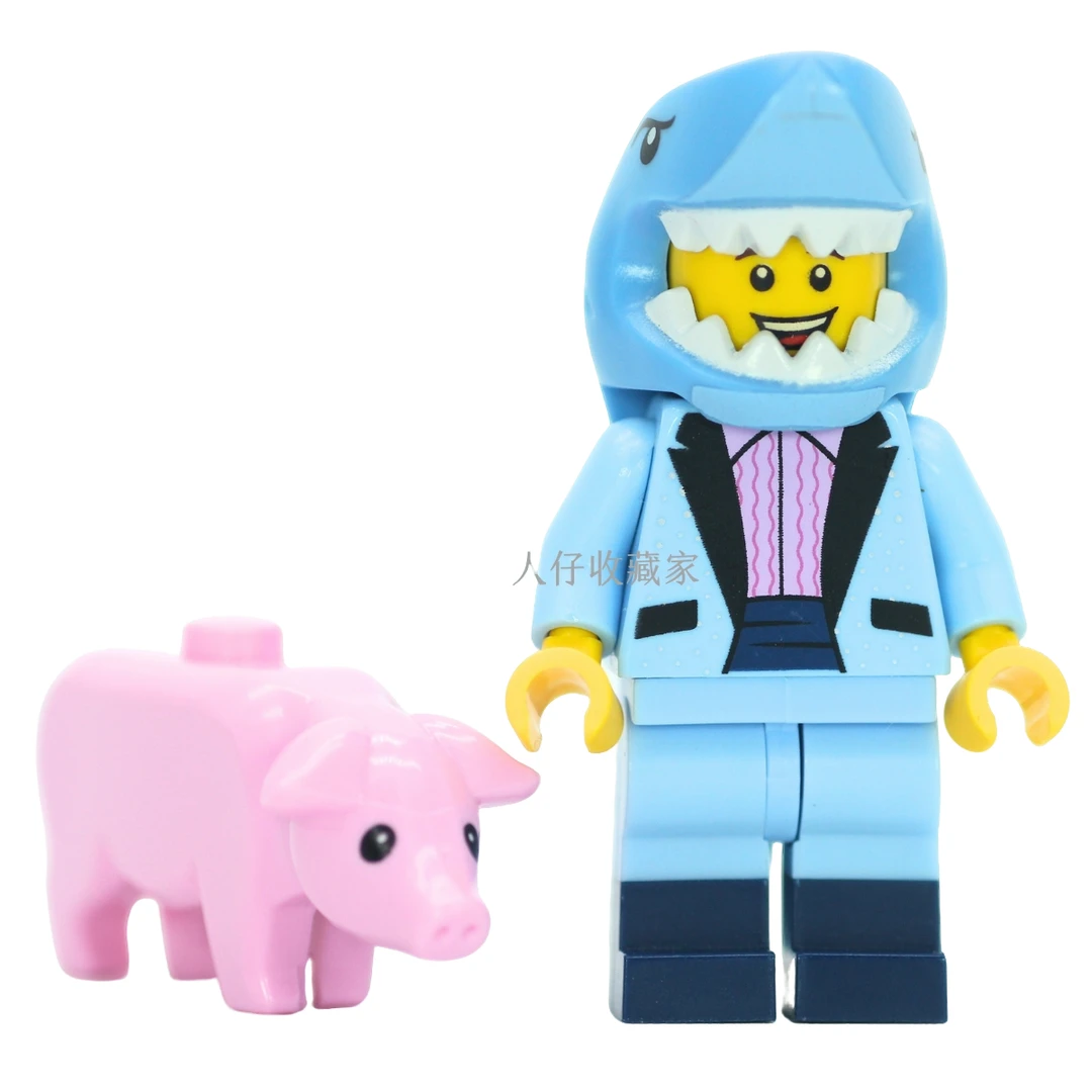 正品 bam自组人仔 鲨鱼头套+粉猪 bam自组