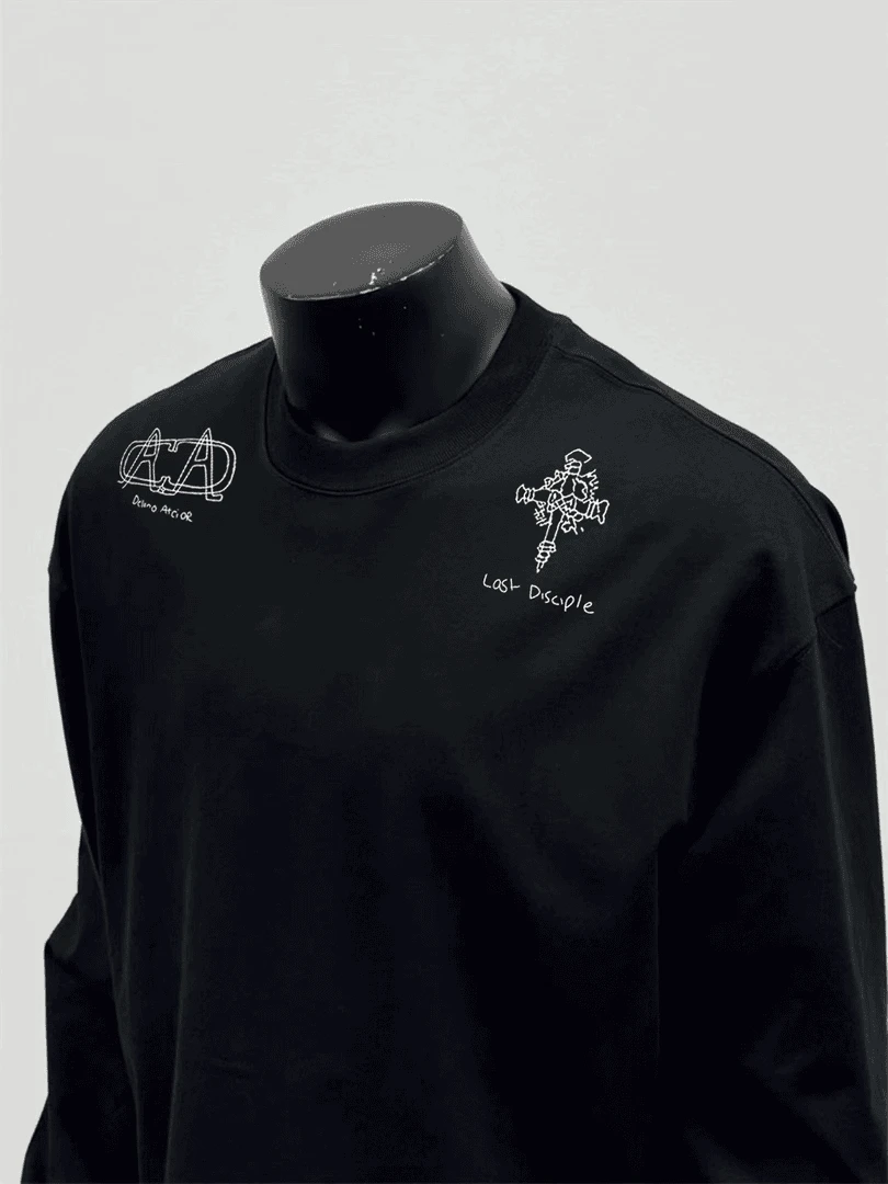 美式高级感字母十字架潮牌设计感高街小众纯棉oversize基础上衣