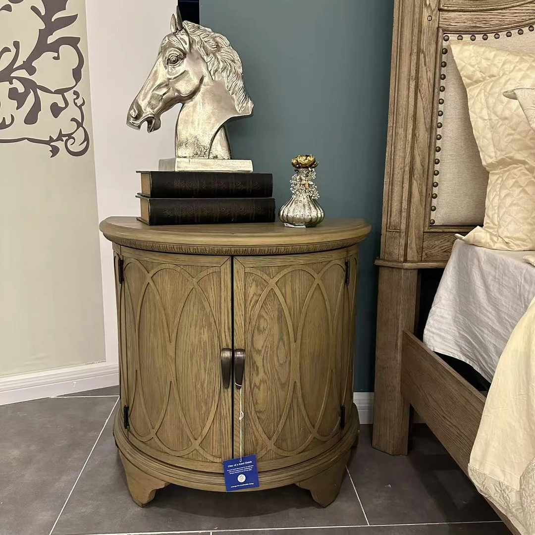 【欧美外单】791-340带门柜-山纹白橡+MDF+夹板-813*456*750简约