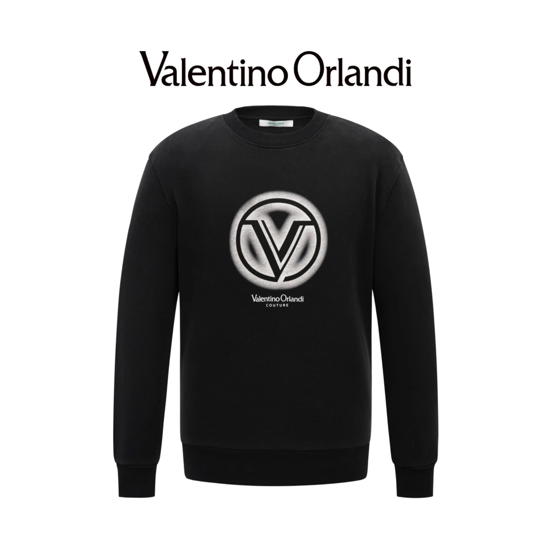Valentino orlandi男士秋冬B版时尚百搭logo印花加厚长袖卫衣