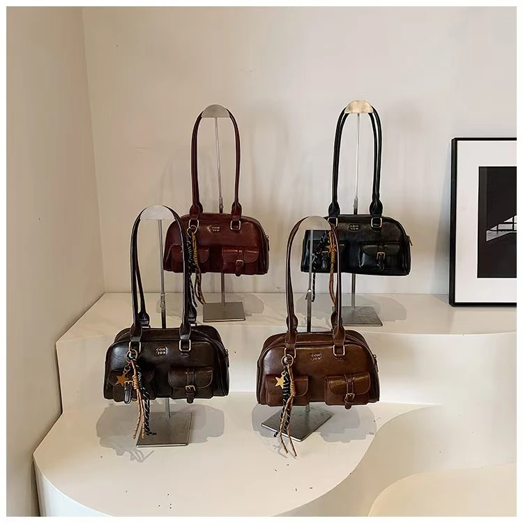 复古谬系爆款大容量春秋包包休闲单肩小众通勤拍照时尚秋冬手提包