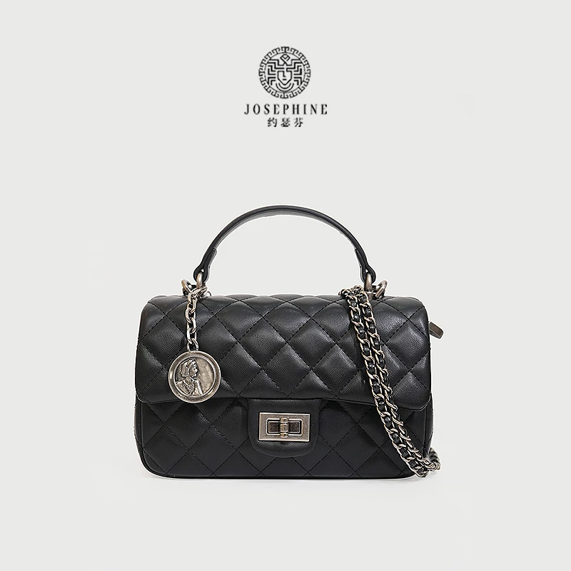 Josephine/约瑟芬2024新款时尚经链条包单肩菱格包（配礼盒）3139