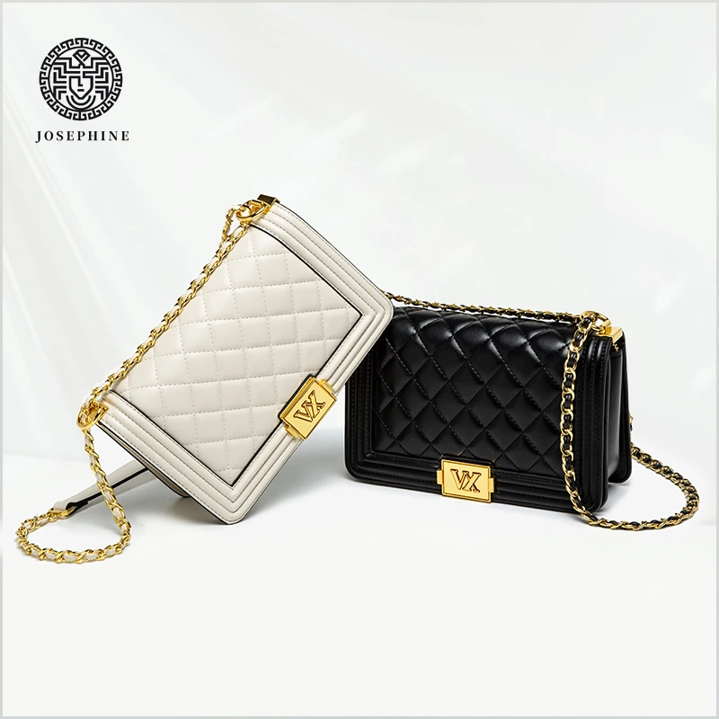 Josephine/约瑟芬单肩时尚腋下百搭肩包女士白色简约潮流小方包