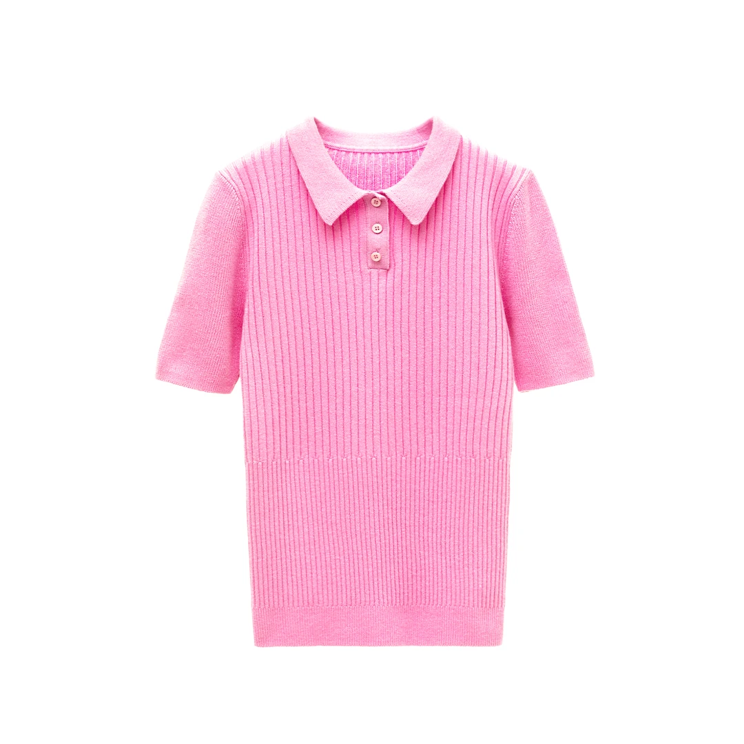 三利元创三利元创【NO退NO换】桑蚕丝羊绒polo短袖上衣 1042