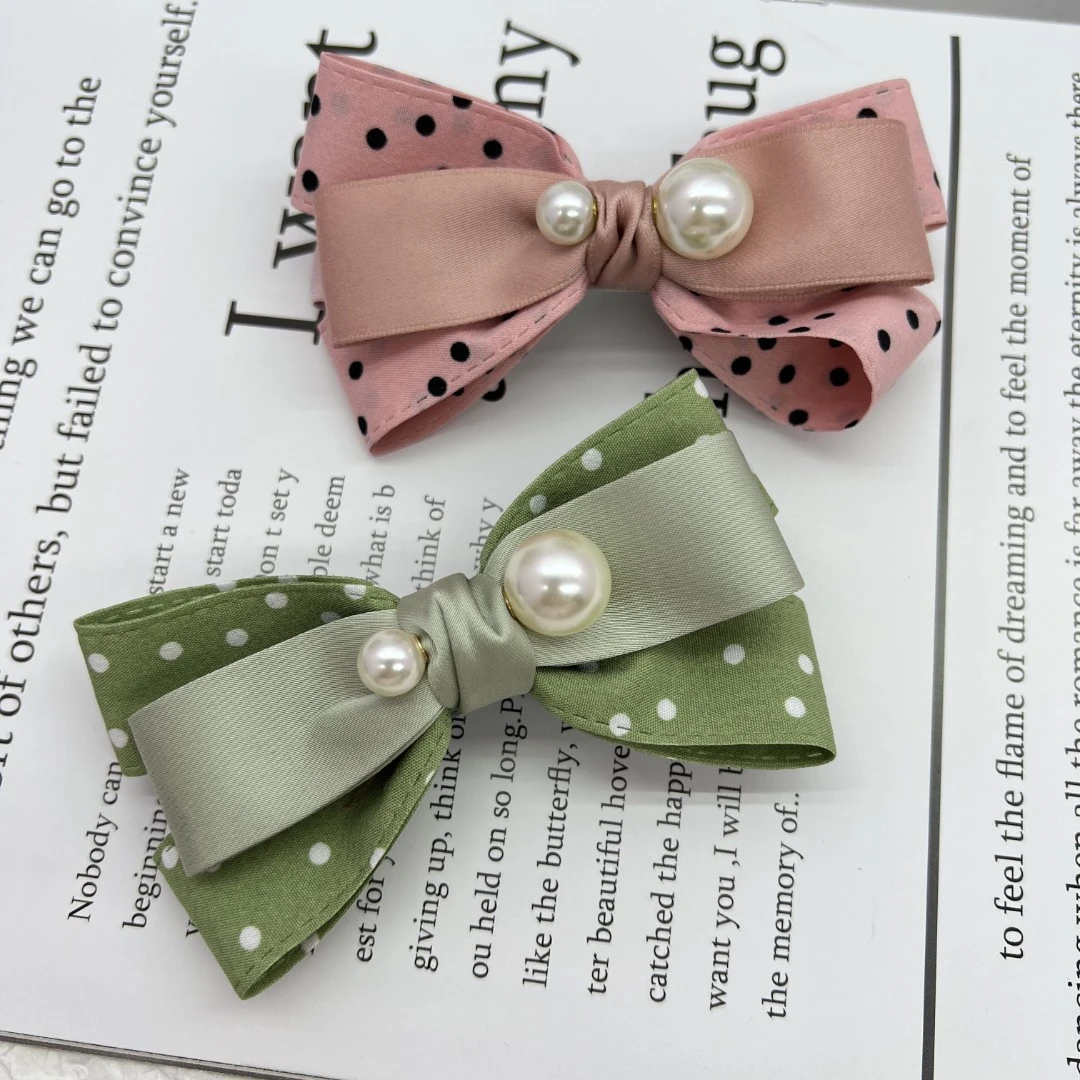 韩版时尚百搭一字弹簧夹轻奢缎面气质发饰