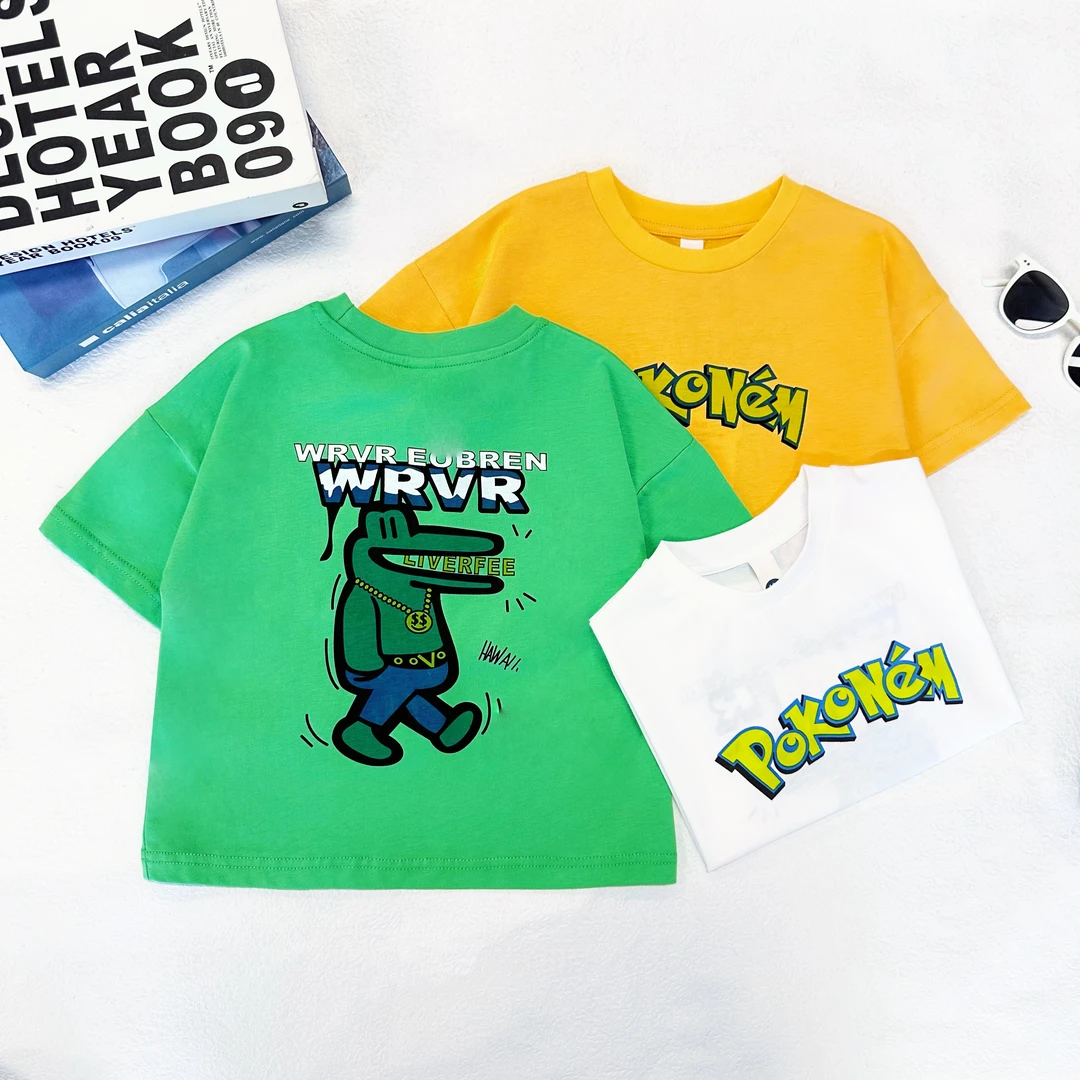 【现货】【潮酷】新款男童夏款纯棉短袖T恤儿童夏季韩衣 9850#