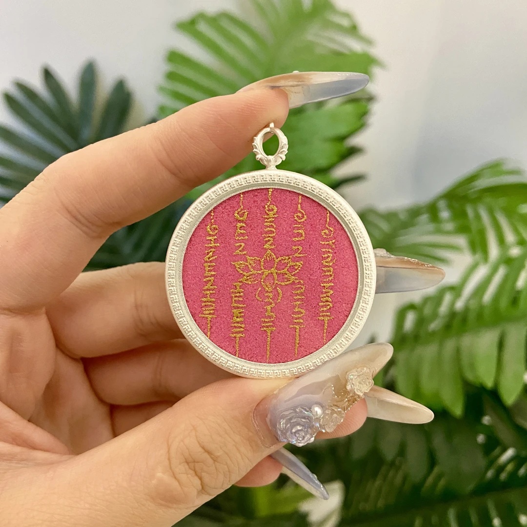 蒹葭 手作【五条-粗矿砂版】热贡唐卡纯手绘唐卡挂脖链项链唐卡