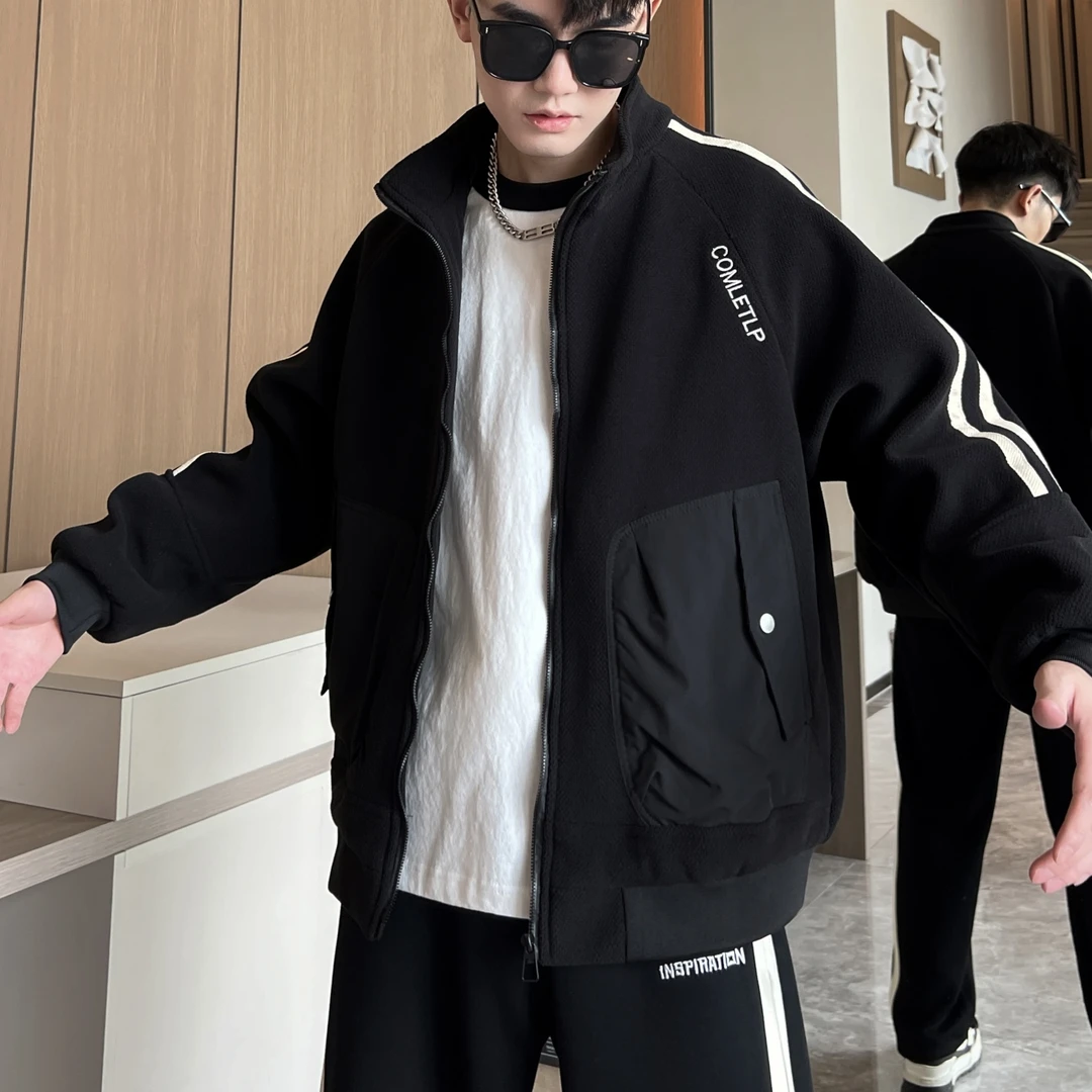 《糊涂潮专属》秋冬新款运动休闲百搭ins微宽松男女同款帅气外套