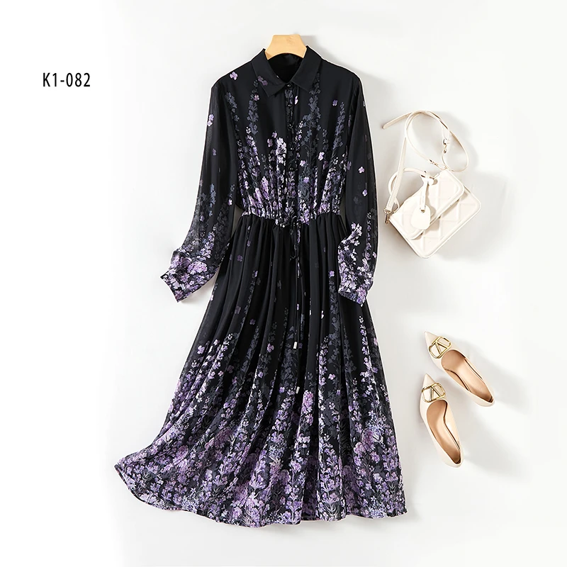 【孟彦希最美】K82气质高雅连衣裙显瘦时尚女士简约百搭