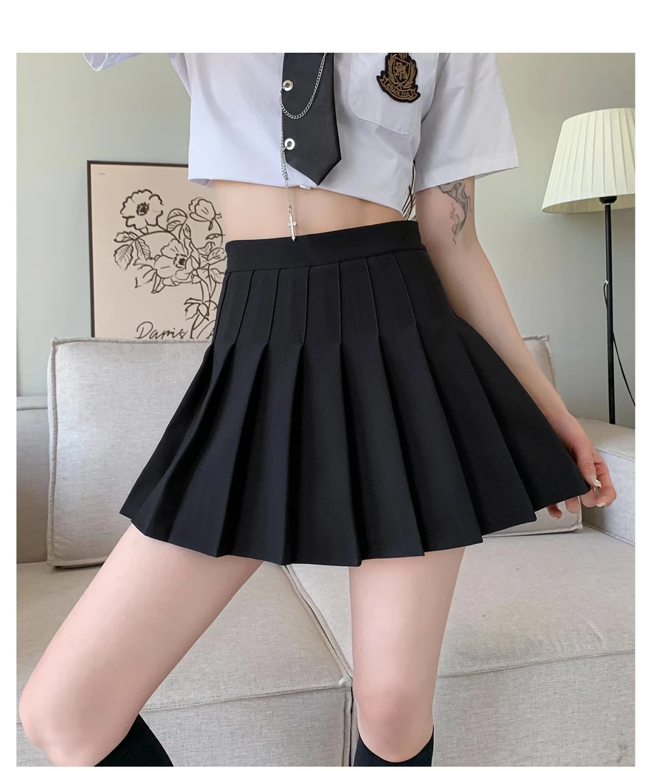 2024夏季新一小段松紧百褶裙JK少女百搭高腰学院风显瘦百搭半身裙