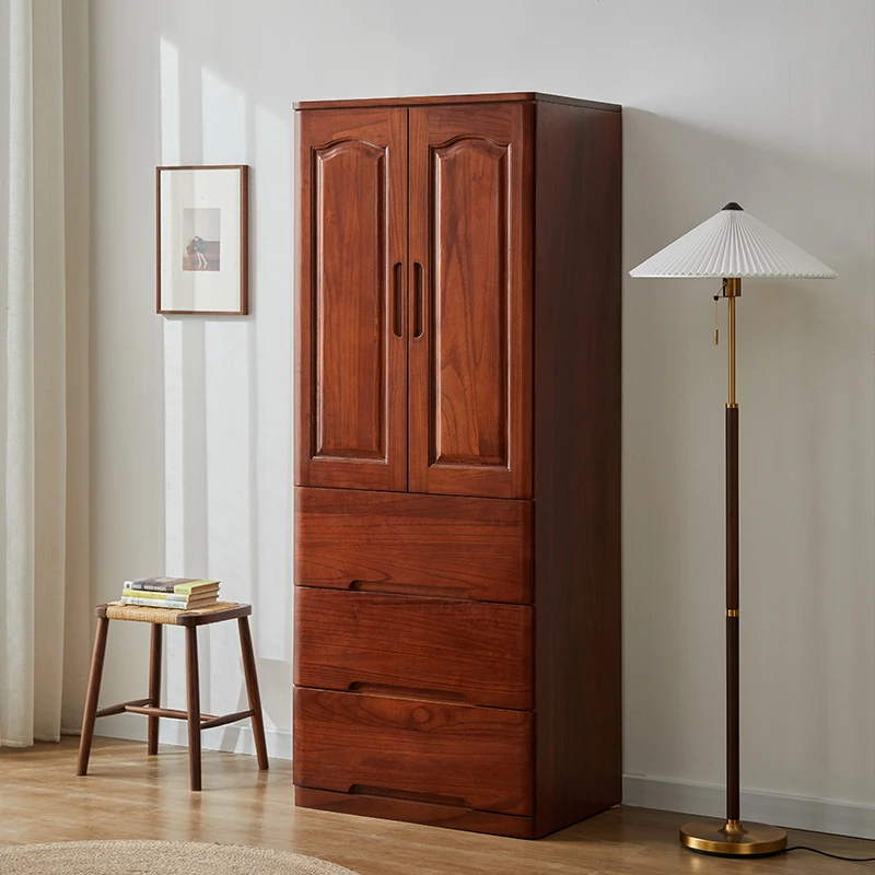 实木蚂蚁盒衣柜家用简约现代卧室抽屉收纳置物柜子整装可挂式衣橱