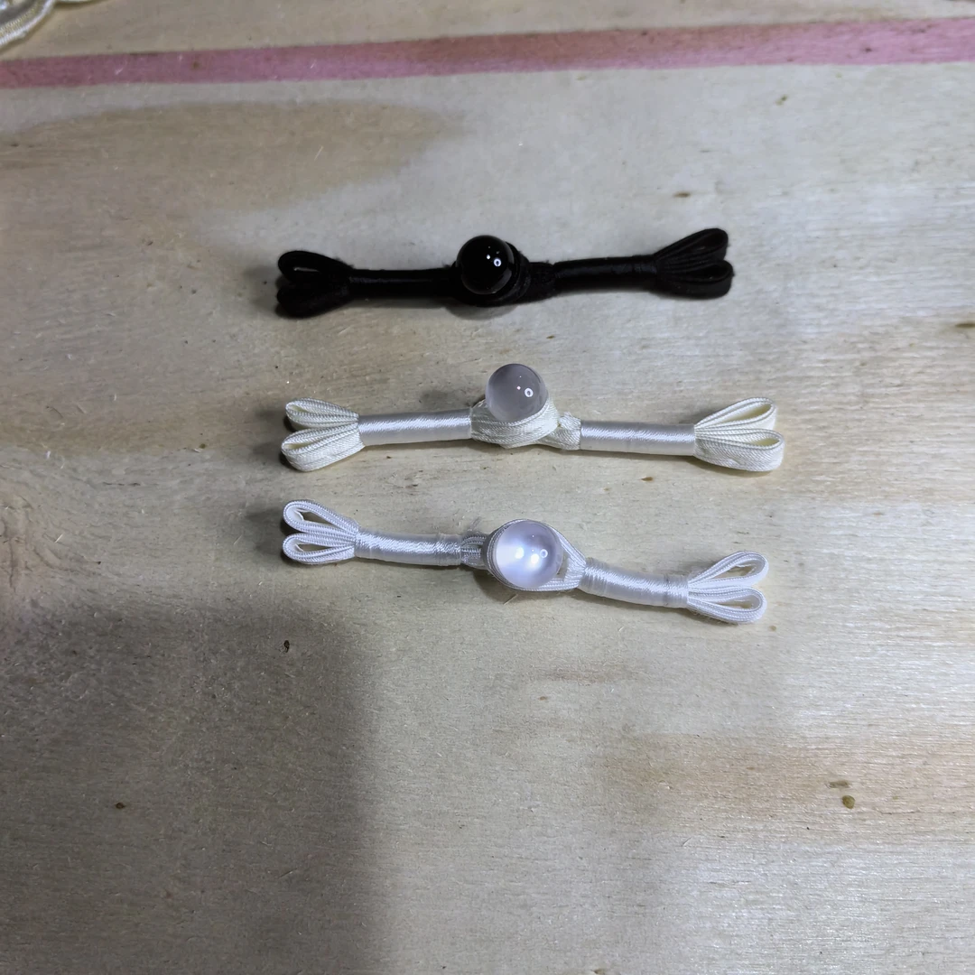 盘扣旗袍扣子民族上衣服饰辅料燕尾玉珠一字扣唐装复古纽扣配件加