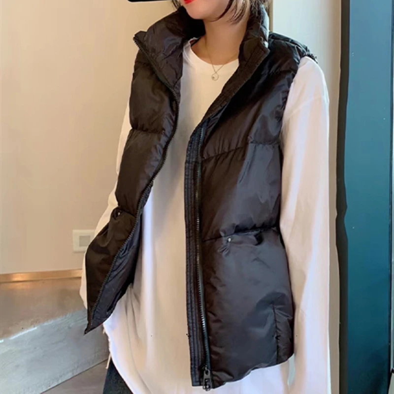 F105羽绒马甲女2023年轻薄羽绒服冬季马夹白鸭绒女士韩版保暖背心