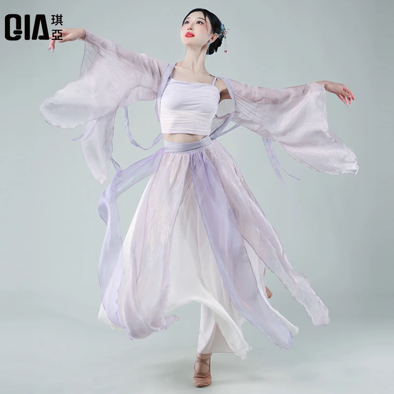 琪亚古典舞纱衣身韵服女飘逸中国舞练功服汉服古风舞蹈演出服上衣