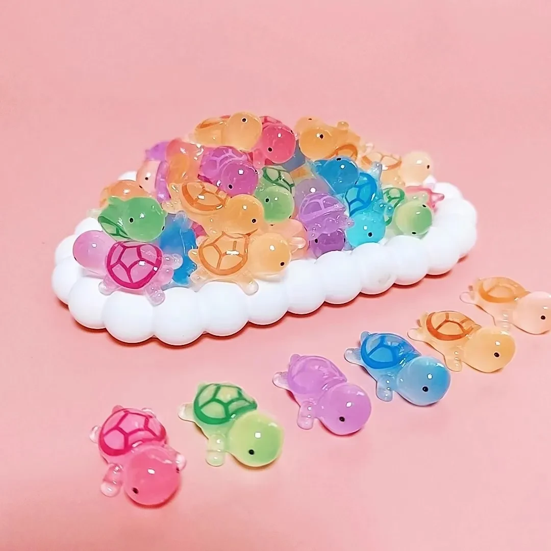 新款可爱小乌龟卡通超亮夜光微缩迷你海龟动物模型摆件玩偶玩具