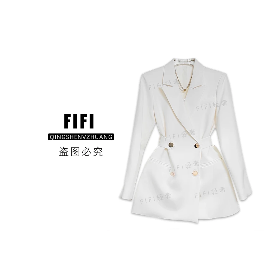 FIFI轻奢W200 2025早春新款 西装收腰外套百搭气质职业职场风上衣