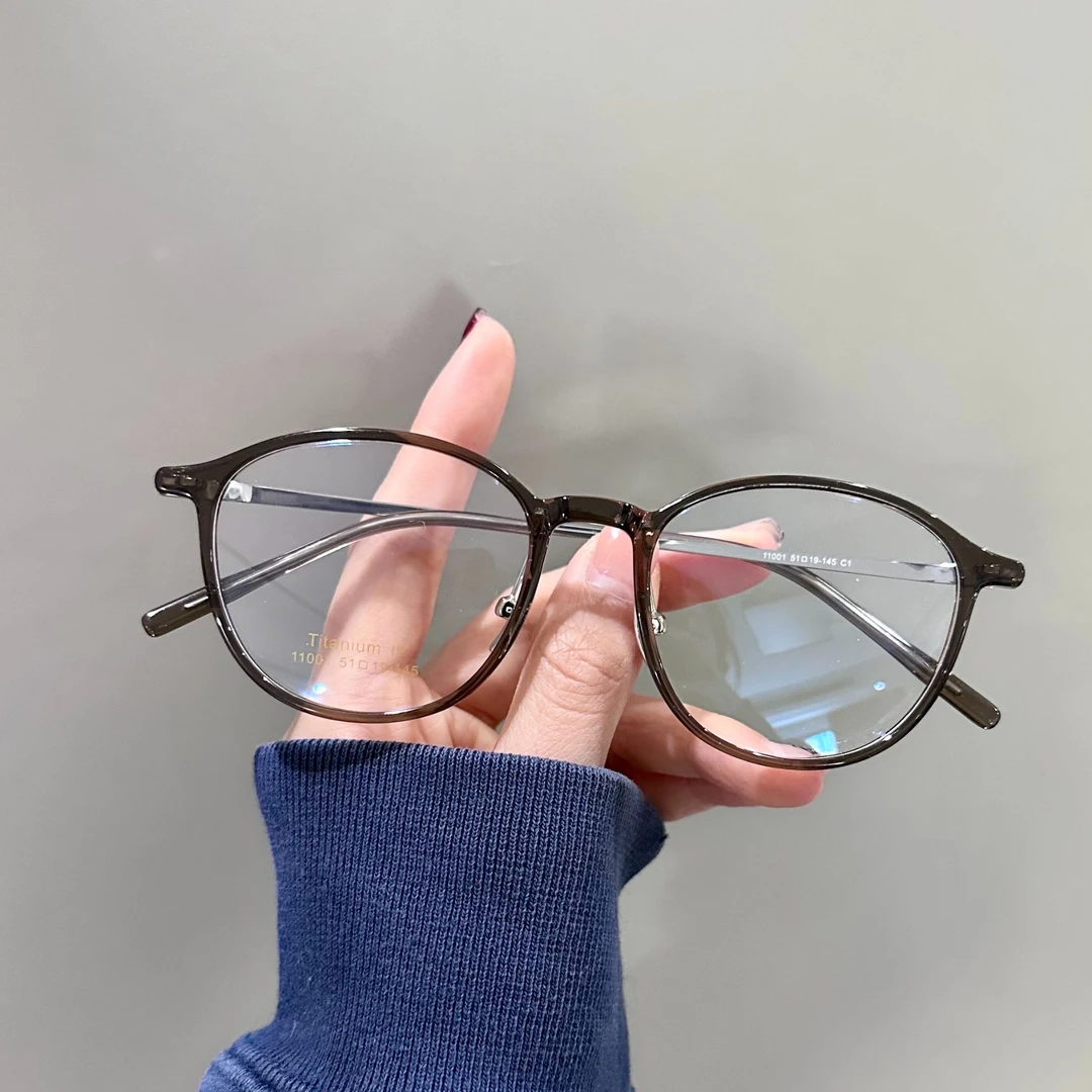 嘉成11001【半钛材质】超轻清冷框架短脸必入立体调节鼻托眼镜