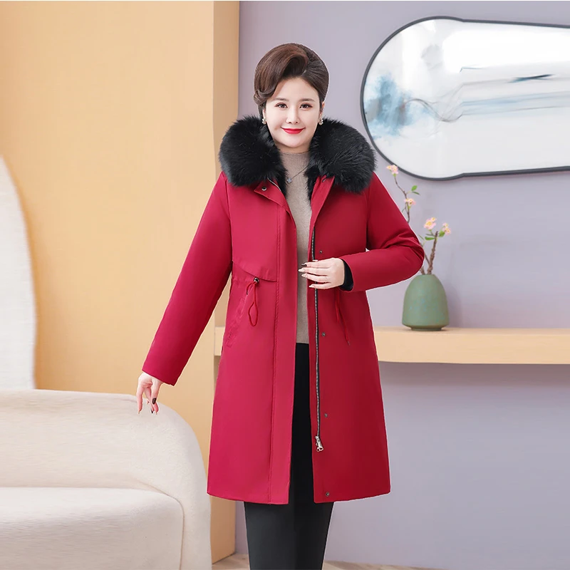 中老年女士新款仿皮草大衣内胆加棉加厚可拆防寒保暖活里活面外套