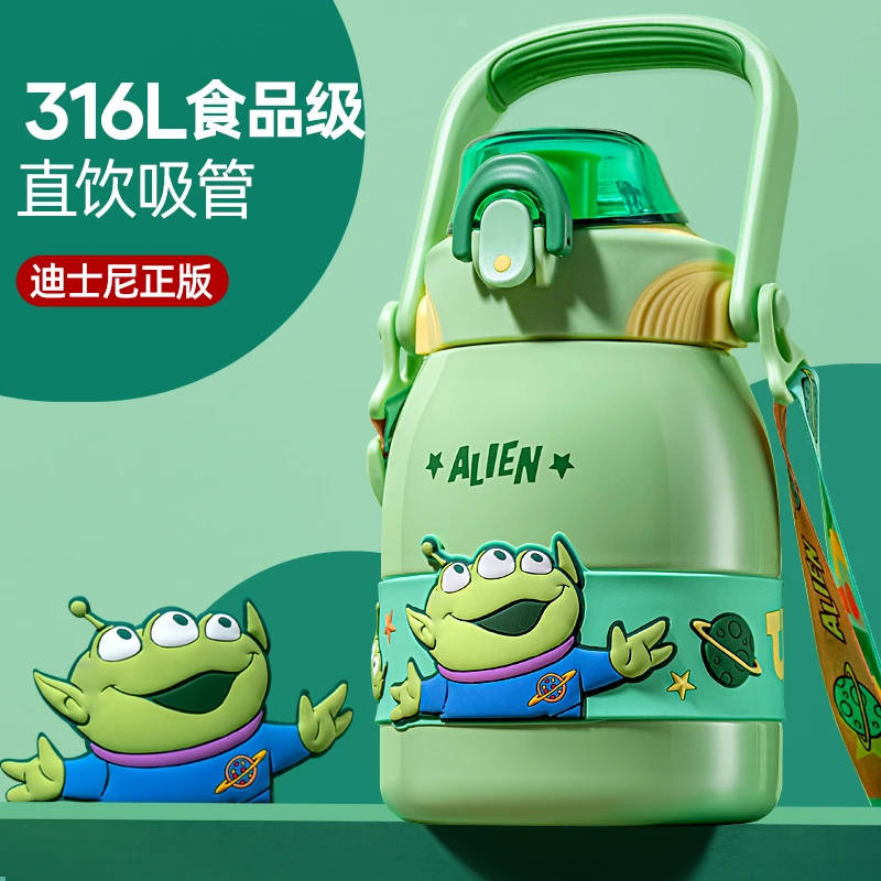 Disney/迪士尼大肚杯316食品级一年级学生保温杯吸管大容量水壶