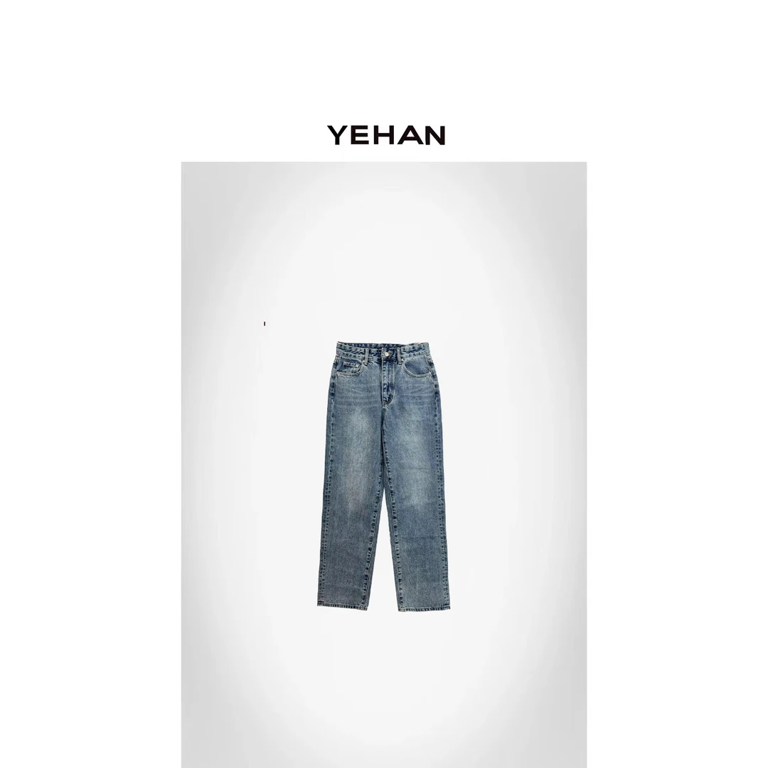 YEHAN 锥形牛仔长裤 2024秋冬新款NEW