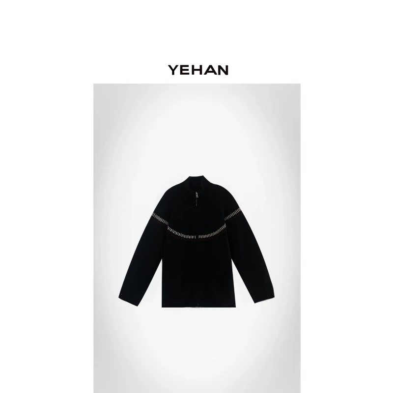 YEHAN 图腾毛衣外套 全羊毛2024冬季NEW