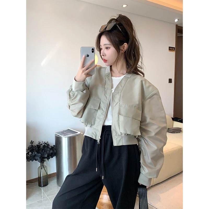 外套女棒球服春秋新款宽松显瘦 bf韩版时尚ins时髦短款上衣