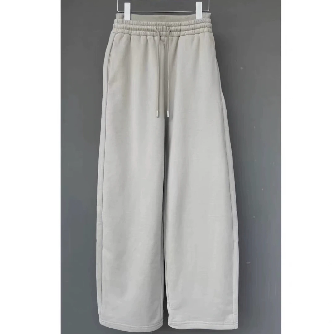 卫裤女双层腰抽绳 年新款运动时髦宽松显瘦休闲长裤