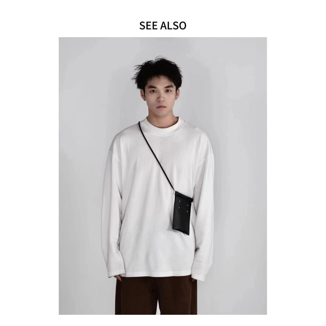 see also 黑色简约牛皮单肩手机包