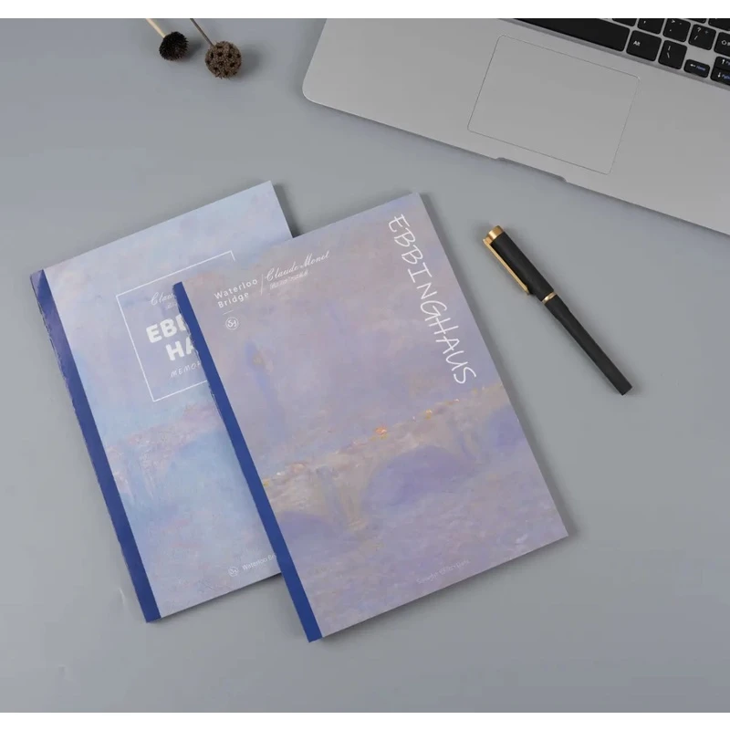 【书慧文具】B5艾宾浩斯单词本莫奈油画封面包背本60张100g护眼纸张