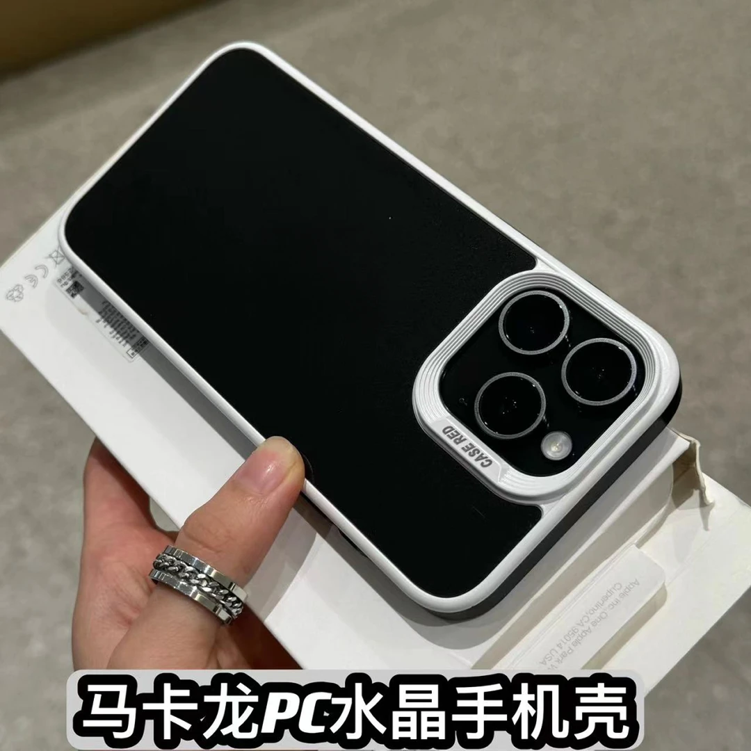 适用于苹果15/14/13/12/11马卡龙PC水晶壳iPhone14promax手机壳