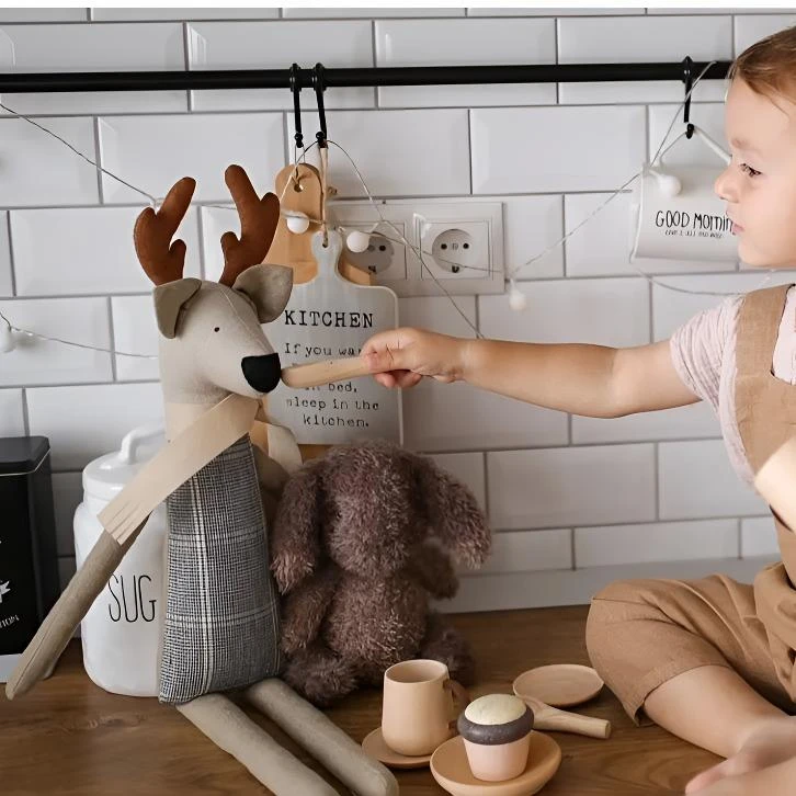 ins新款网红圣诞小鹿毛绒可爱卡通麋鹿布娃娃玩偶礼物儿童节