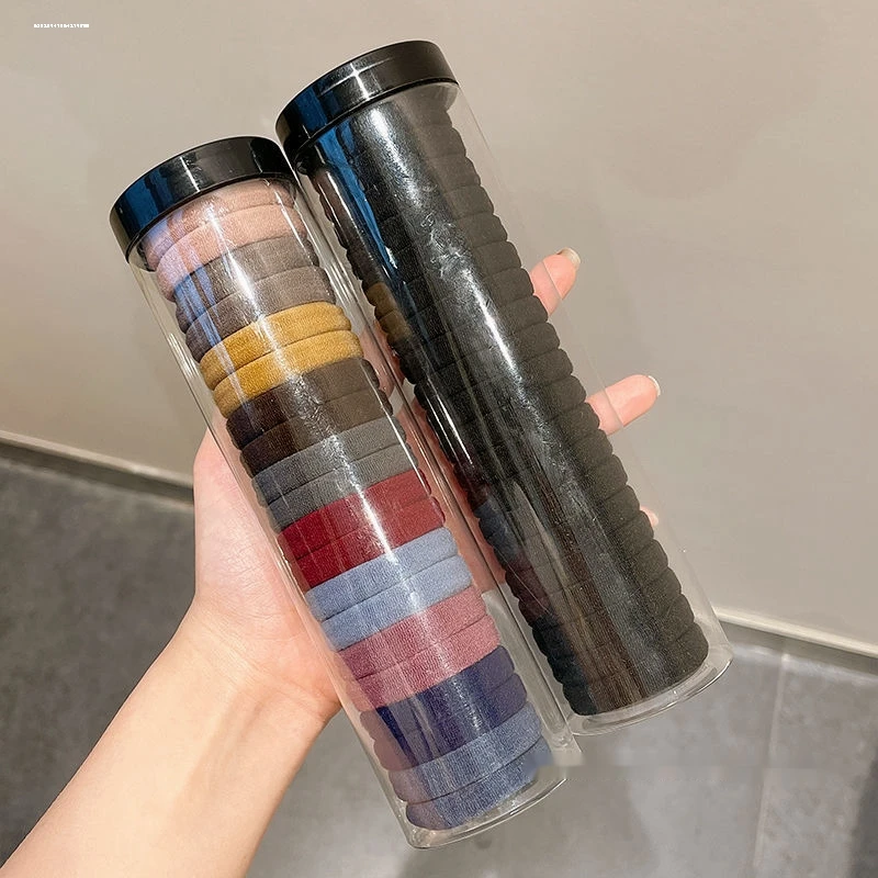 皮筋女扎头橡皮筋头绳发饰韩国皮套黑色高弹力扎头发百搭马尾发圈