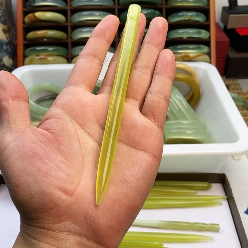 【闪购商品】蛇纹石玉发簪未镶嵌幺*幺