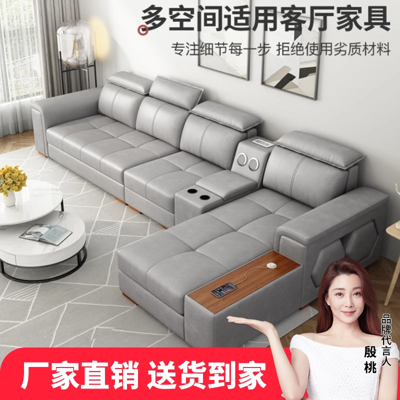 HS多功能折叠沙发床两用家用可伸缩小户型双人客厅网红款科技布