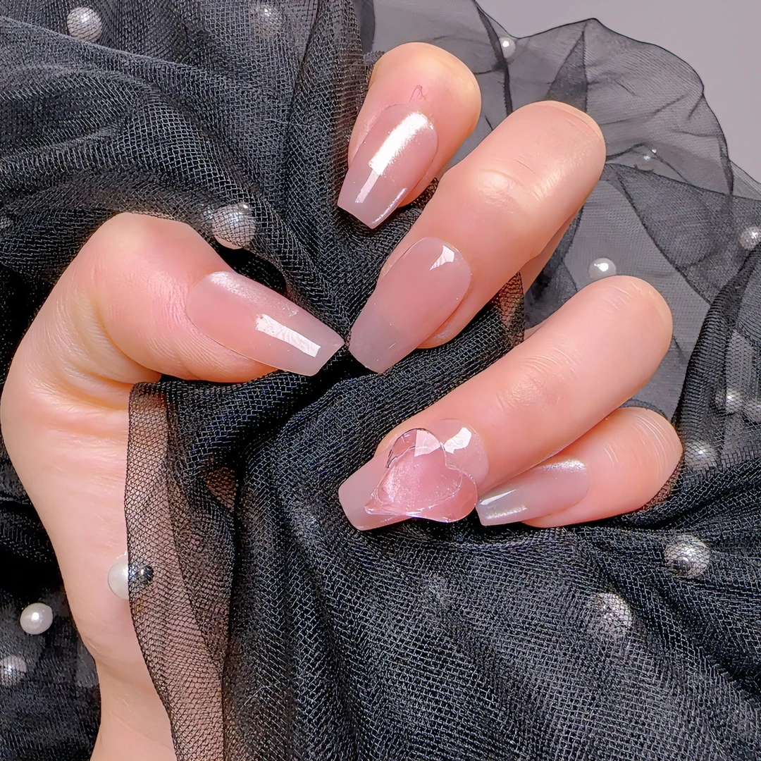 桃浦女巫 琉璃苣 纯手工气质猫眼法式带钻可拆卸贴片10高端穿戴甲