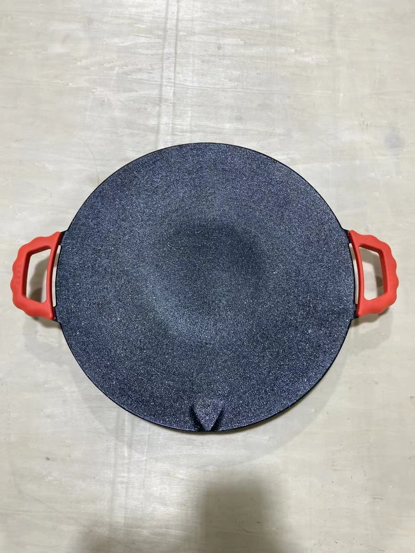 不粘烤盘韩式圆形多功能烤肉盘家用烧烤盘电烤盘烤肉不粘锅