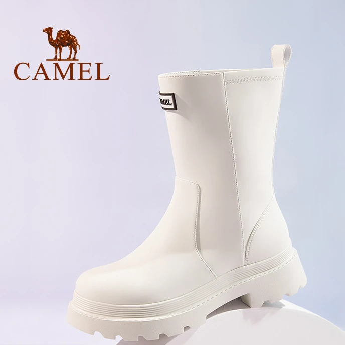 骆驼户外雨靴秋冬新款女英伦防水防滑涉水露营雨鞋F23C013007