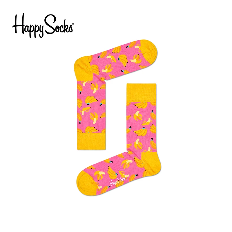 HappySocks潮牌卡通袜子时尚百搭ins潮流高腰中筒袜子BAN01-3000