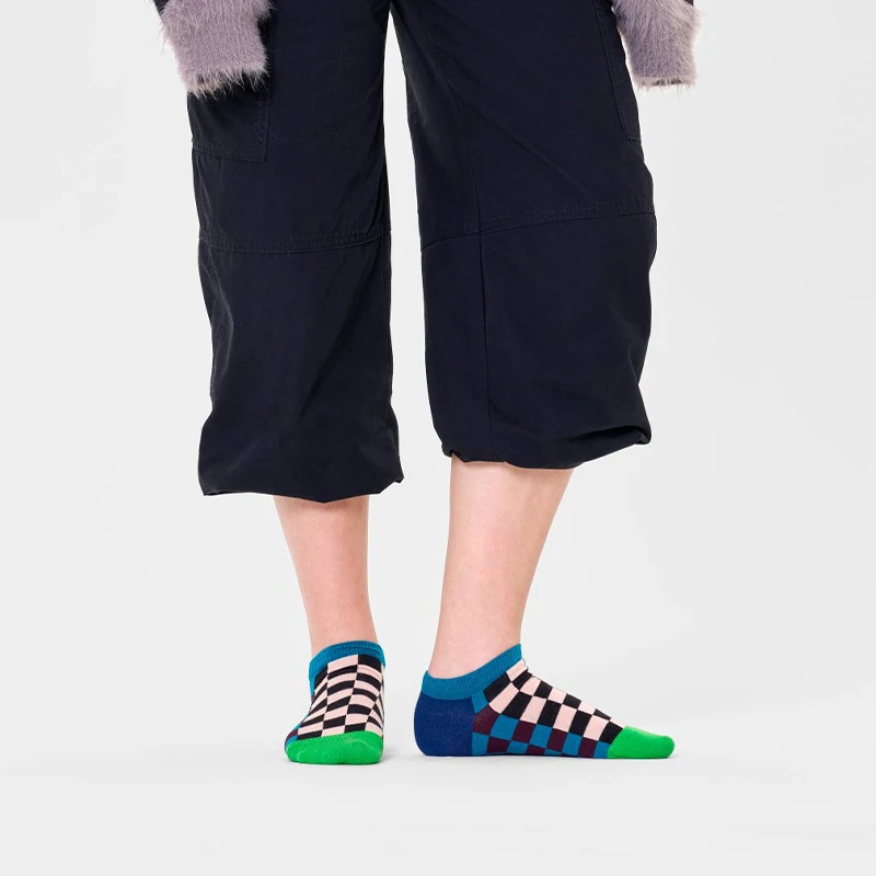 HappySocks 休闲简约潮流多巴胺棋盘格时尚袜子P000393