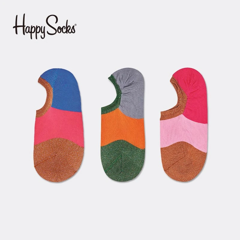 HappySocksX 女神经系列隐形短袜糖果色袜子女ins潮船袜浅口夏季