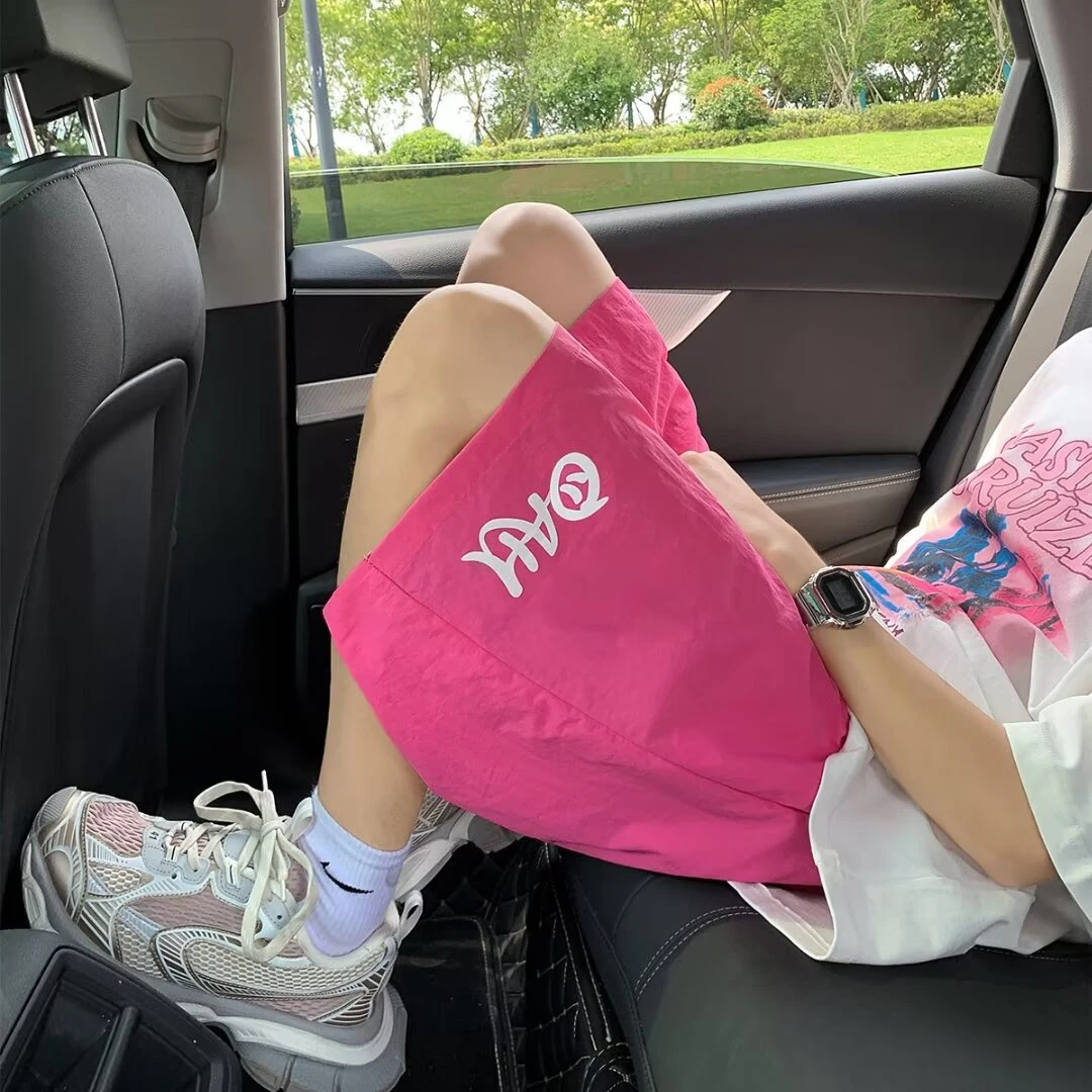 夏天多巴胺速干运动短裤男女2024夏季新款沙滩裤休闲百搭五分裤潮